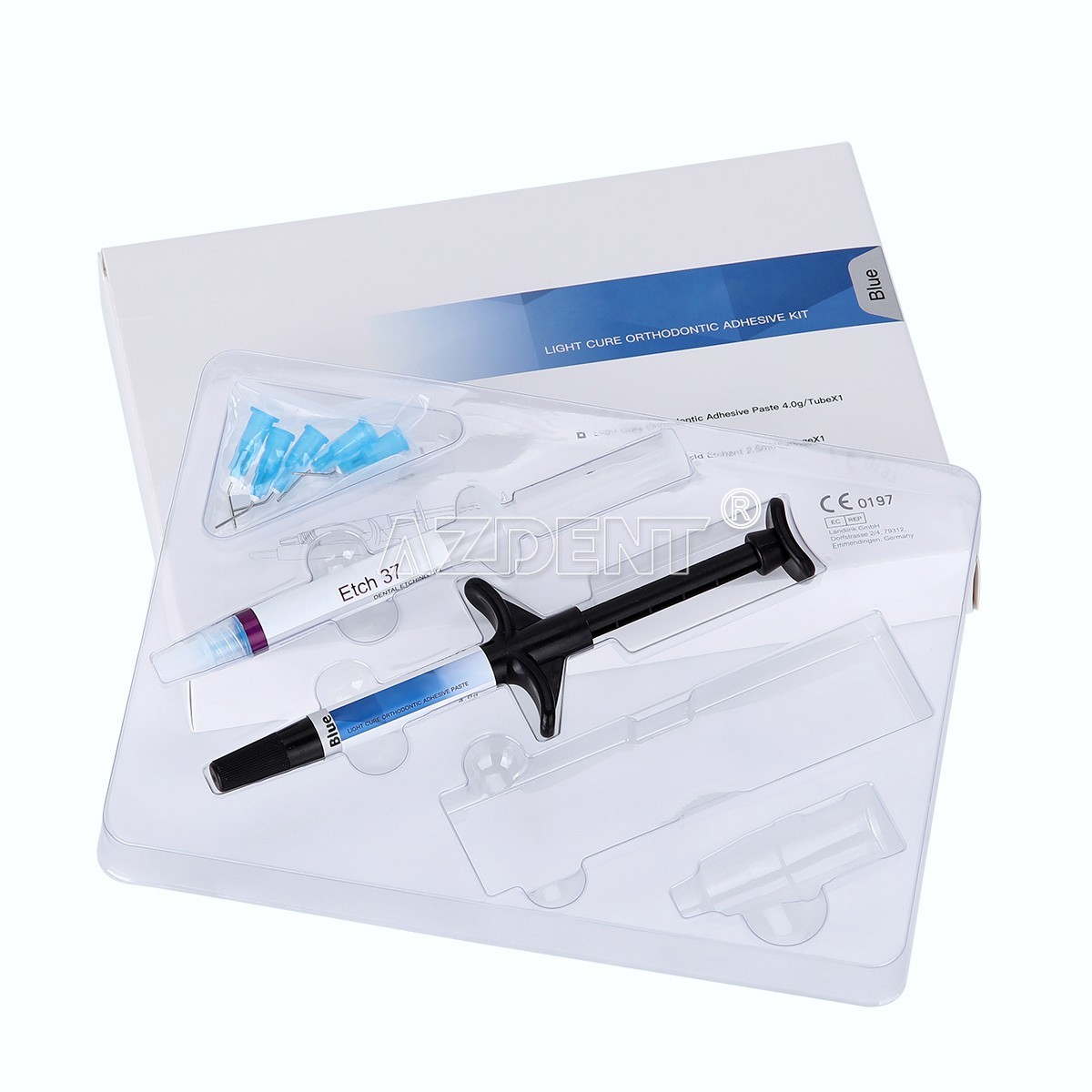 Dental Light Cure Orthodontic Adhesive Kit Blue Open bite and ortho band bonding