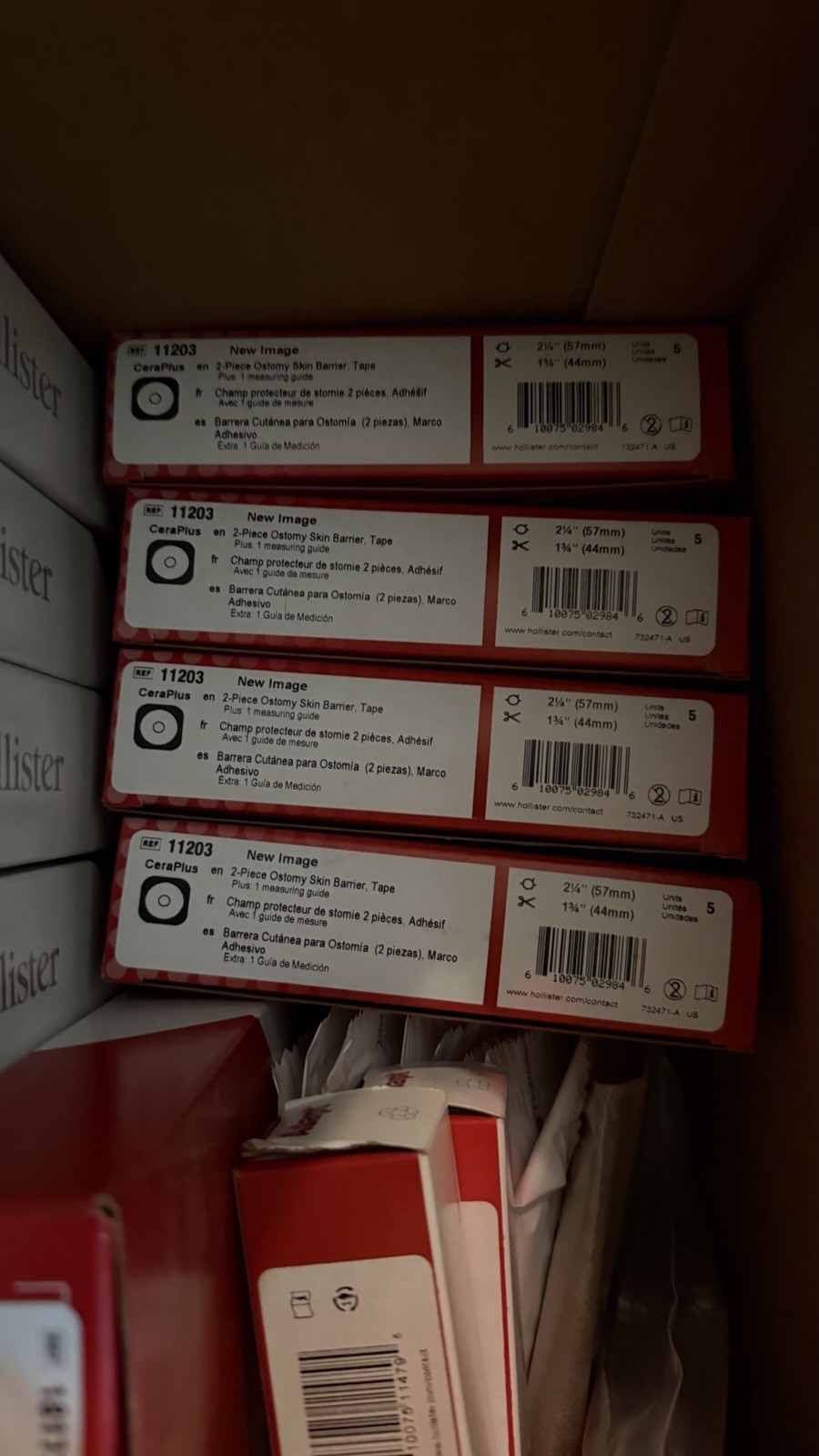 Hollister Ostomy Supplies Lot 90+ Bags And 20+ Flanges And Additional Items