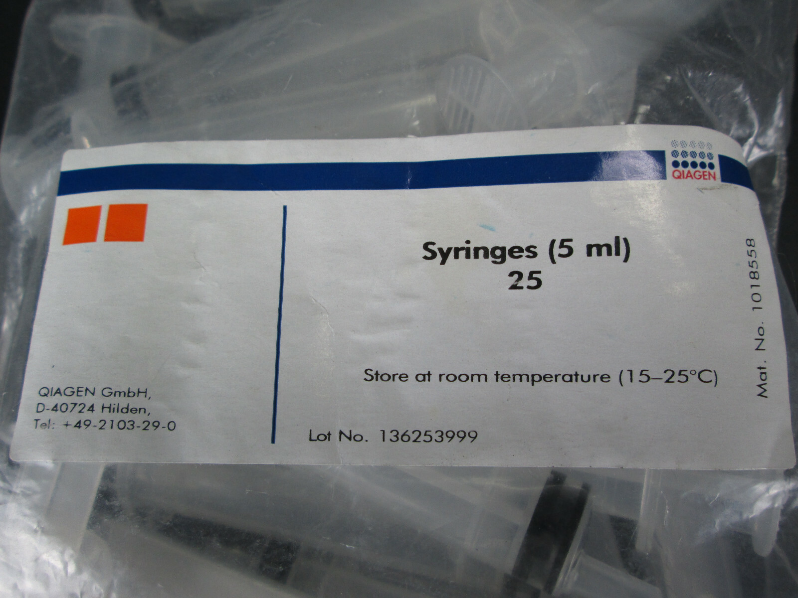 New NOS Lot of 45 Qiagen 5mL Syringes Science Lab Supplies Plasticware Medical
