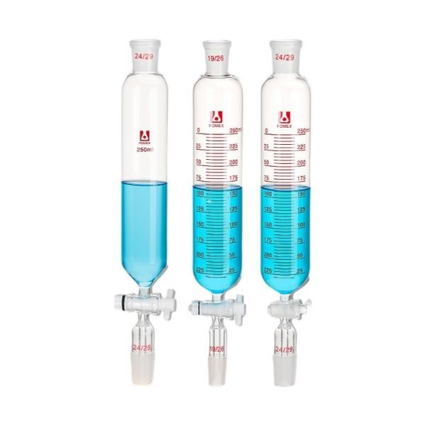 25ml-1000ml Graduated Separation Funnel Borosilicate Cylinder Lab Glassware