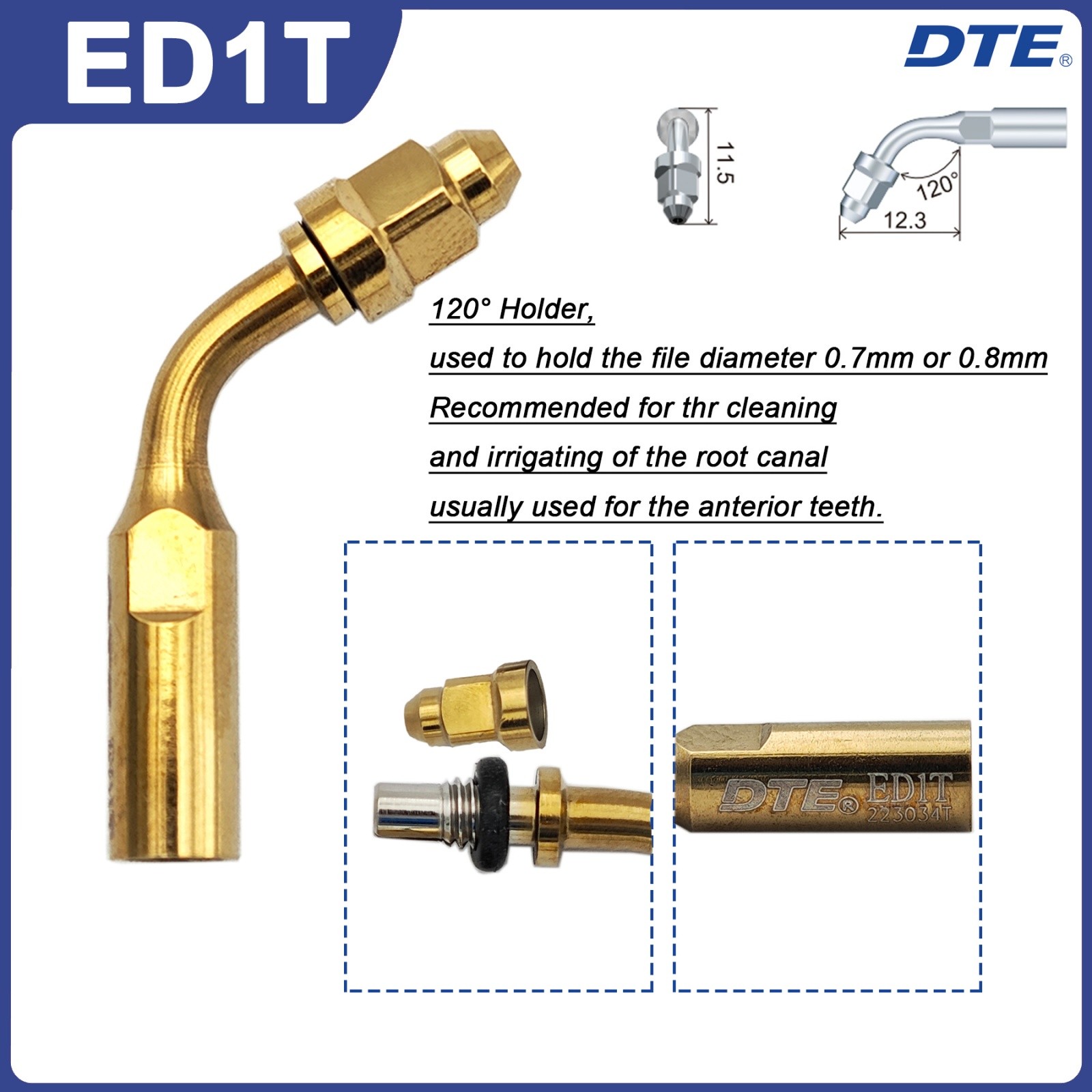 Woodpecker DTE Dental Ultrasonic Scaler Tips ED Endo Tips Fit NSK SATELEC ACTEON