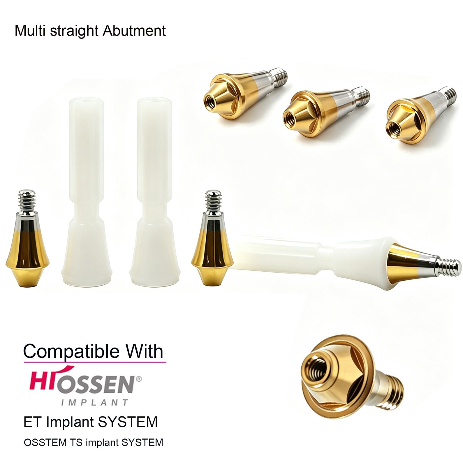 Dental Multi unit straight abutment 4.8 MU fits Hiossen Osstem Mini Regular plat