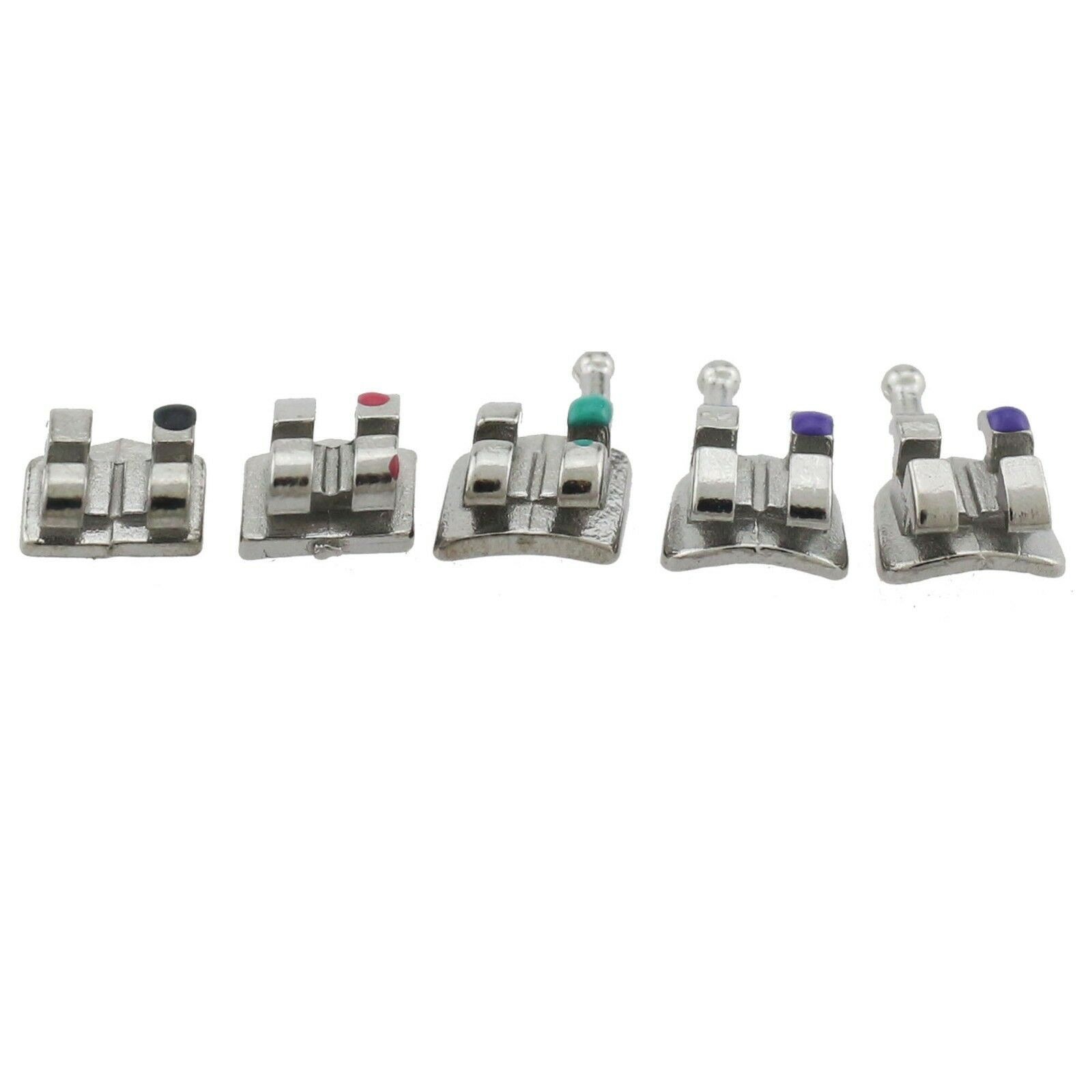 Dental Orthodontic Bracket Braces Metal MIM Mini Roth MBT 022 018 345 Hooks 5-5