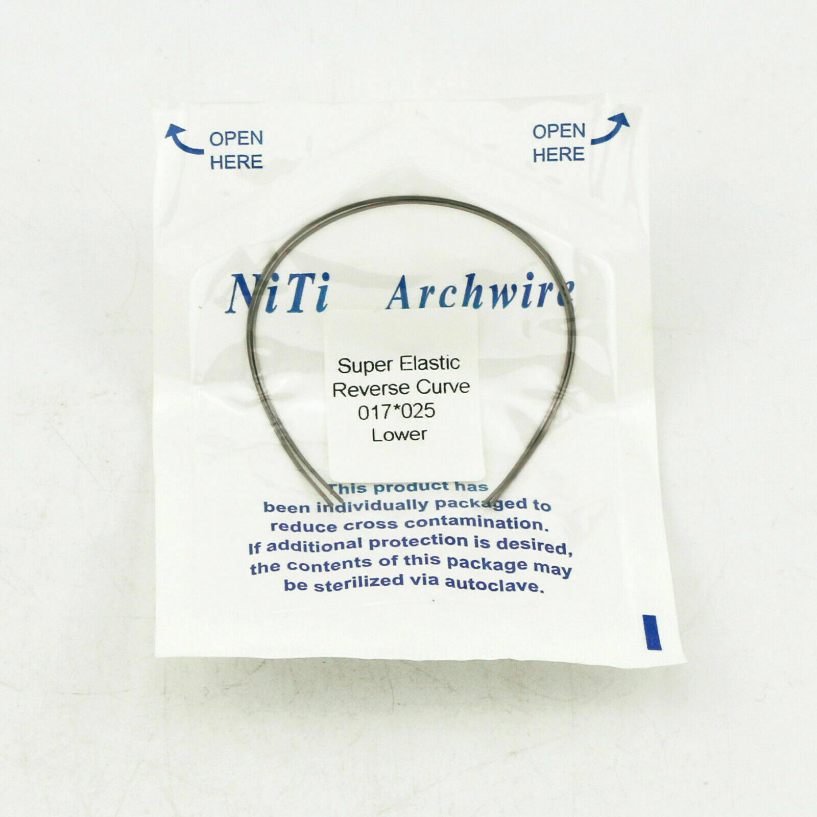 Dental Orthodontic Niti Arch Wire Reverse Curve Round Upper/Lower 012-020