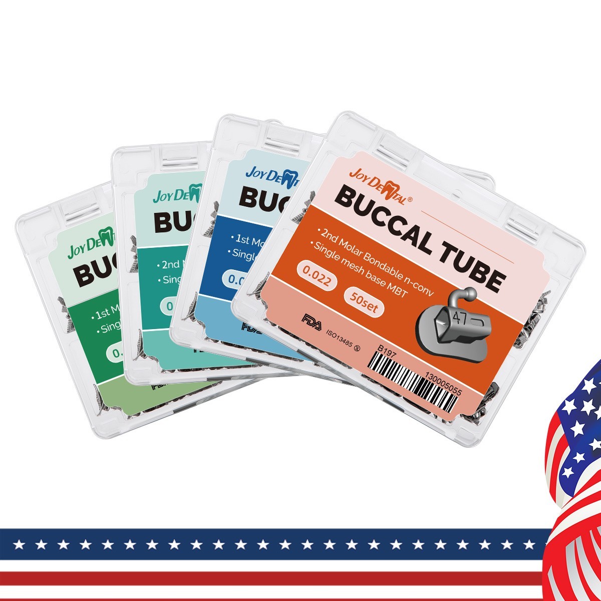 Tubos Bucales adheribles para ortodoncia Dental Roth MBT 022/18 1er Molar AZDENT