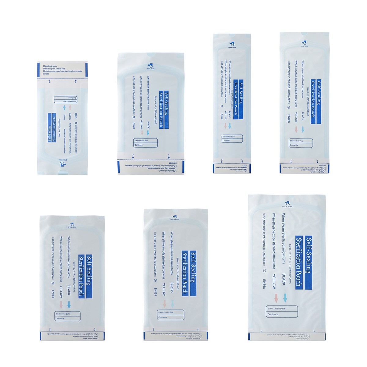 Medical Dental Self Sterilization Pouches Autoclave Sterilizer Bags Tattoo Nail