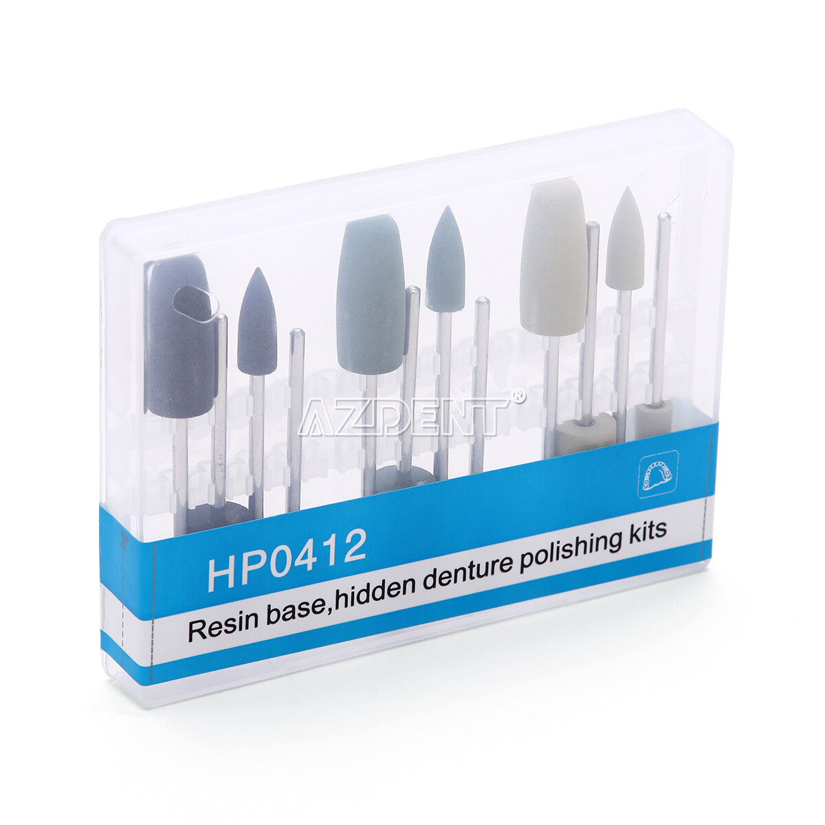 US Dental Polishing Burs Resin Base Acrylic Invisible Denture Silicone Grinding