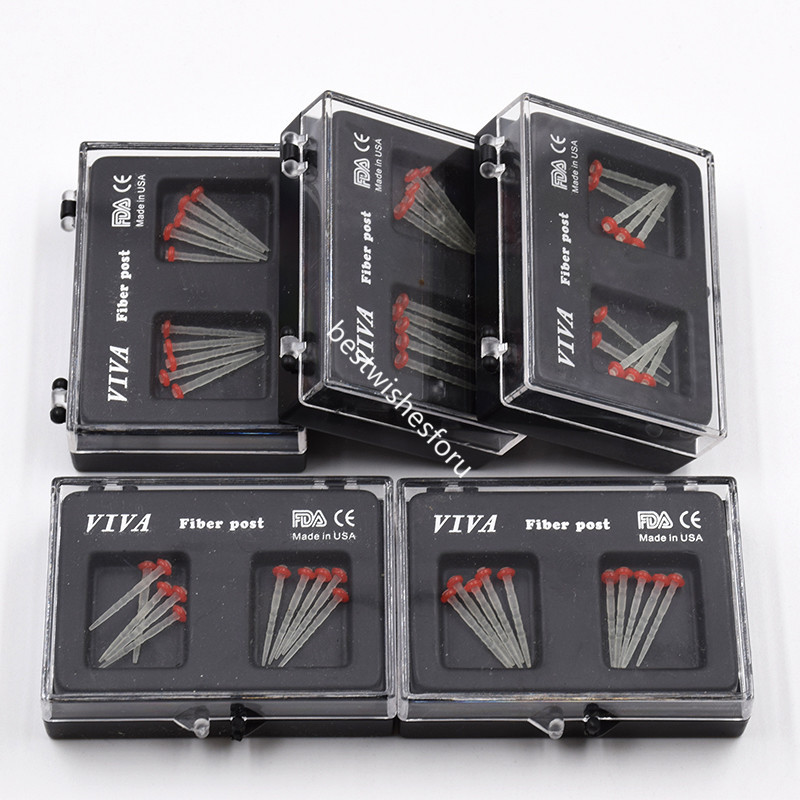 1 Box/10 Pcs Dental Glass Screw Thread Fiber Post Single Refilled Size To Choose