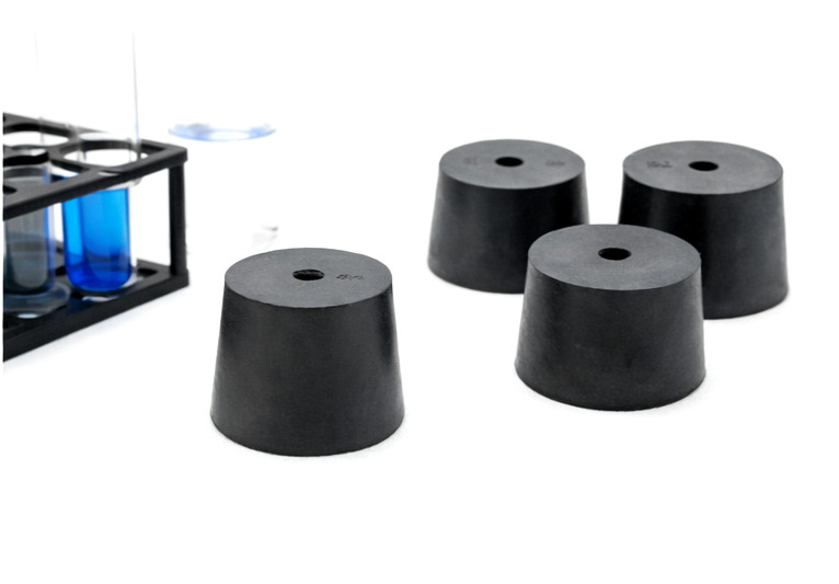 #6 Solid Rubber Stoppers Lab Tapered Plug Bung 1 Hole Fits 1 1/32″ to 1 1/4″