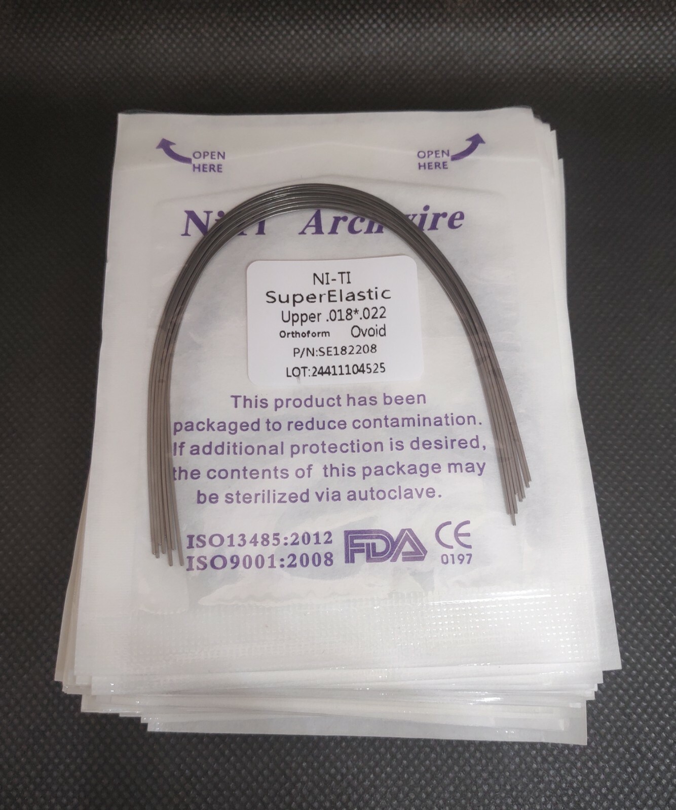 10 Packs Dental Orthodontic Super Elastic NITI Arch Wires Ovoid Form Rectangular