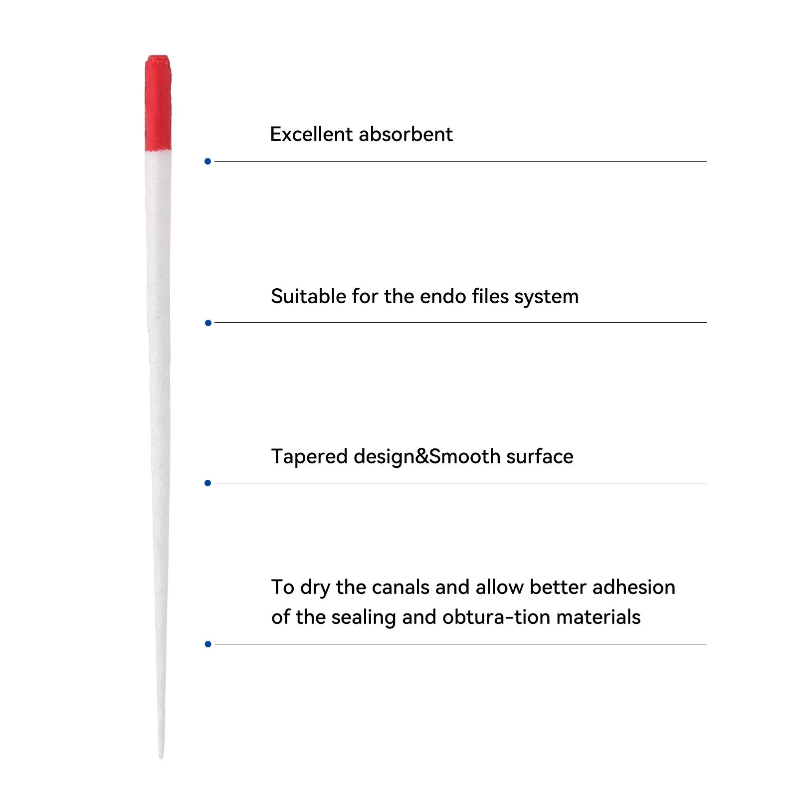 1-100 Dental Endo Root Canal Absorbent Paper Points Taper Obturating Point F1-F3
