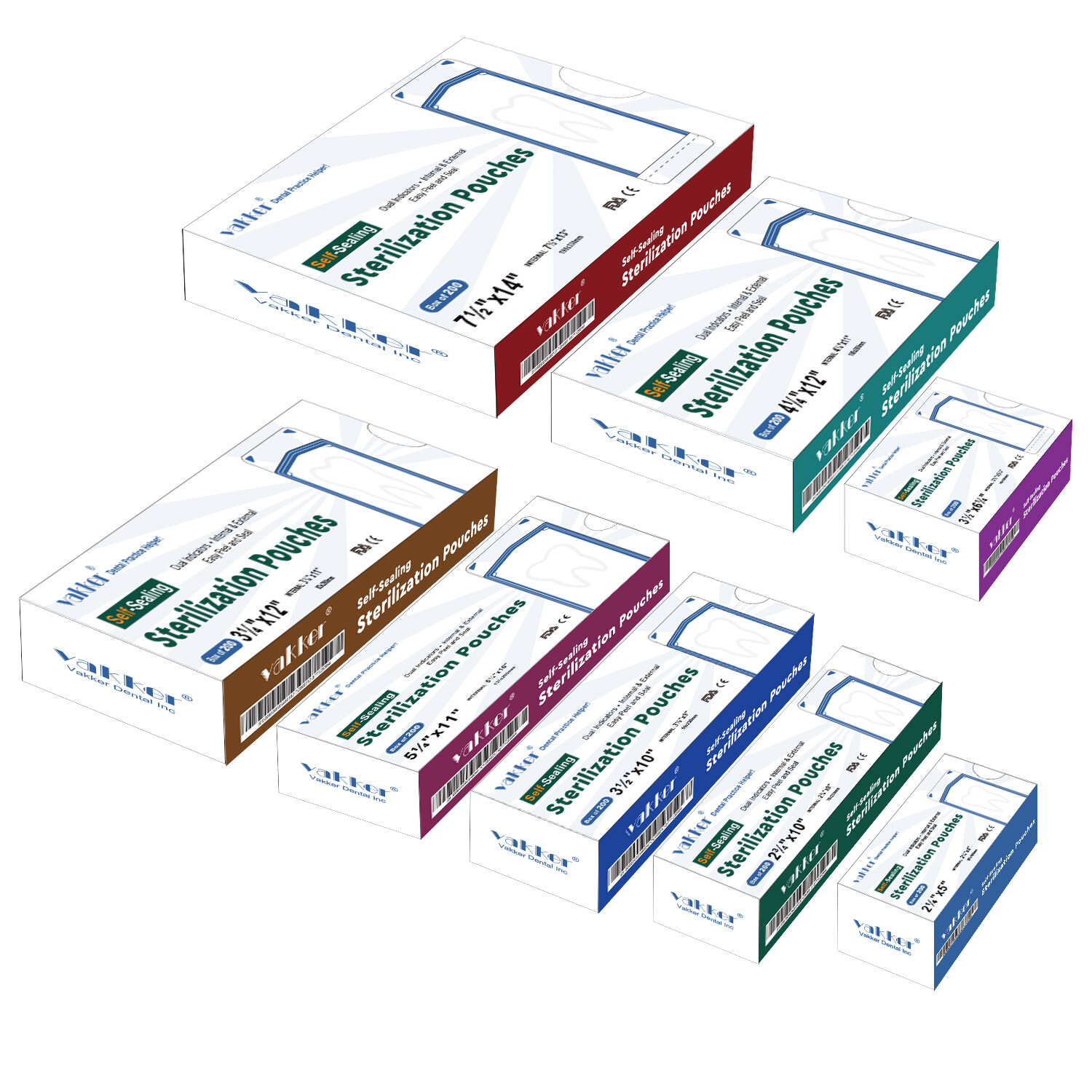 Self Sterilization Pouches Autoclave, Medical Sterilizer Bags Dental Tattoo Nail