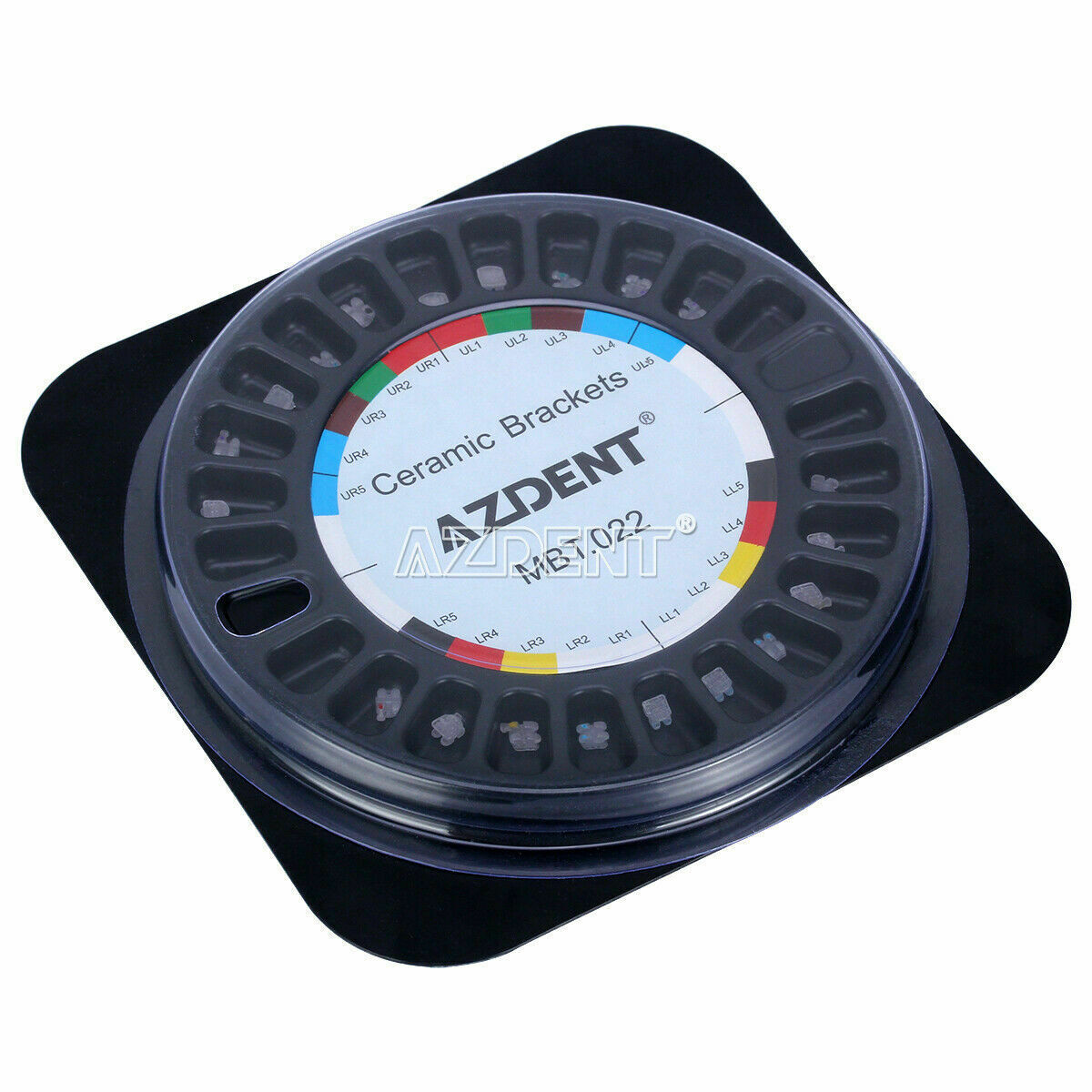 AZDENT Dental Orthodontics Ceramic Brackets 5*5 MBT / Roth.022 Hooks 3-4-5