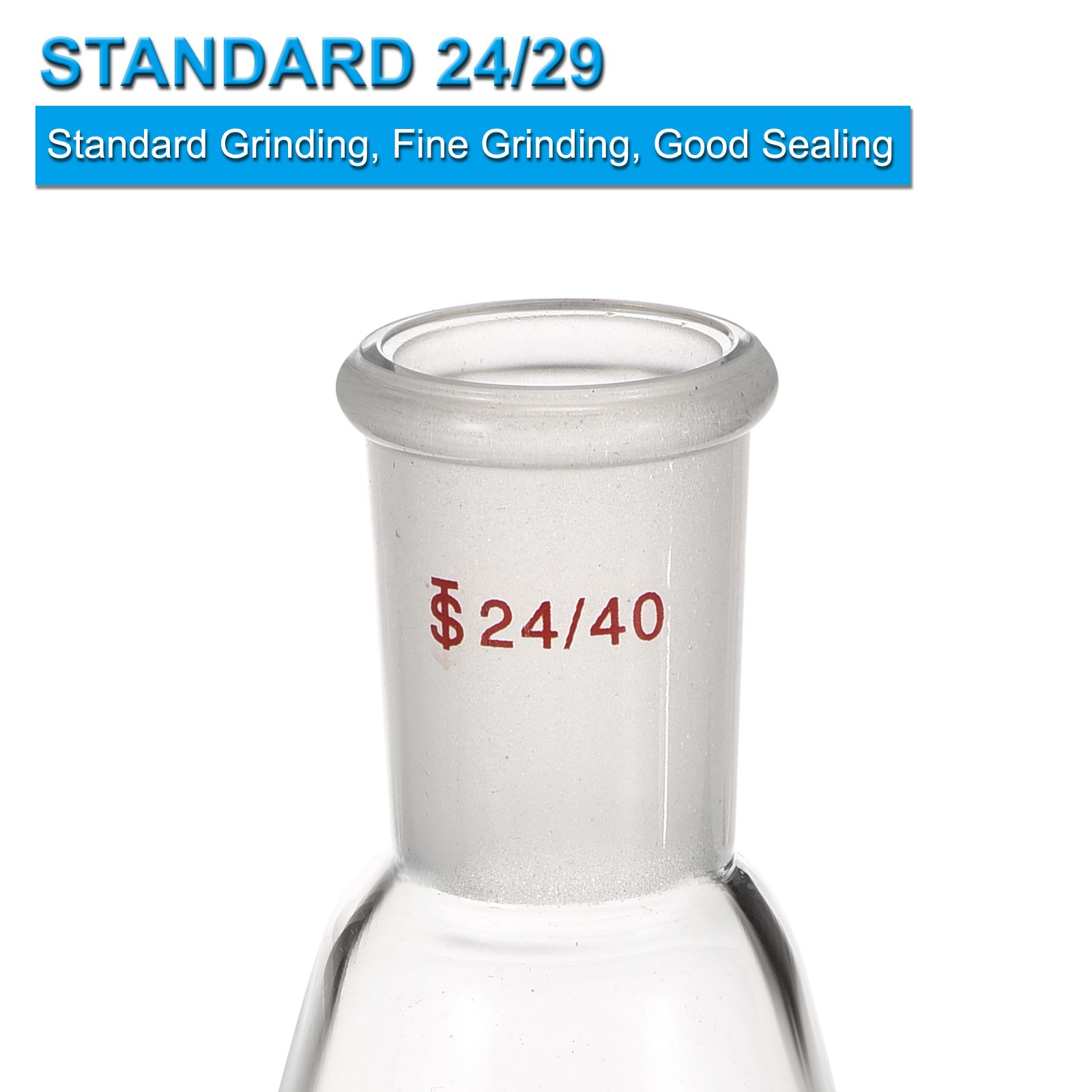 24/40 Erlenmeyer Flask, 100ml/3.4oz with 24/40 Standard Taper Outer Joint