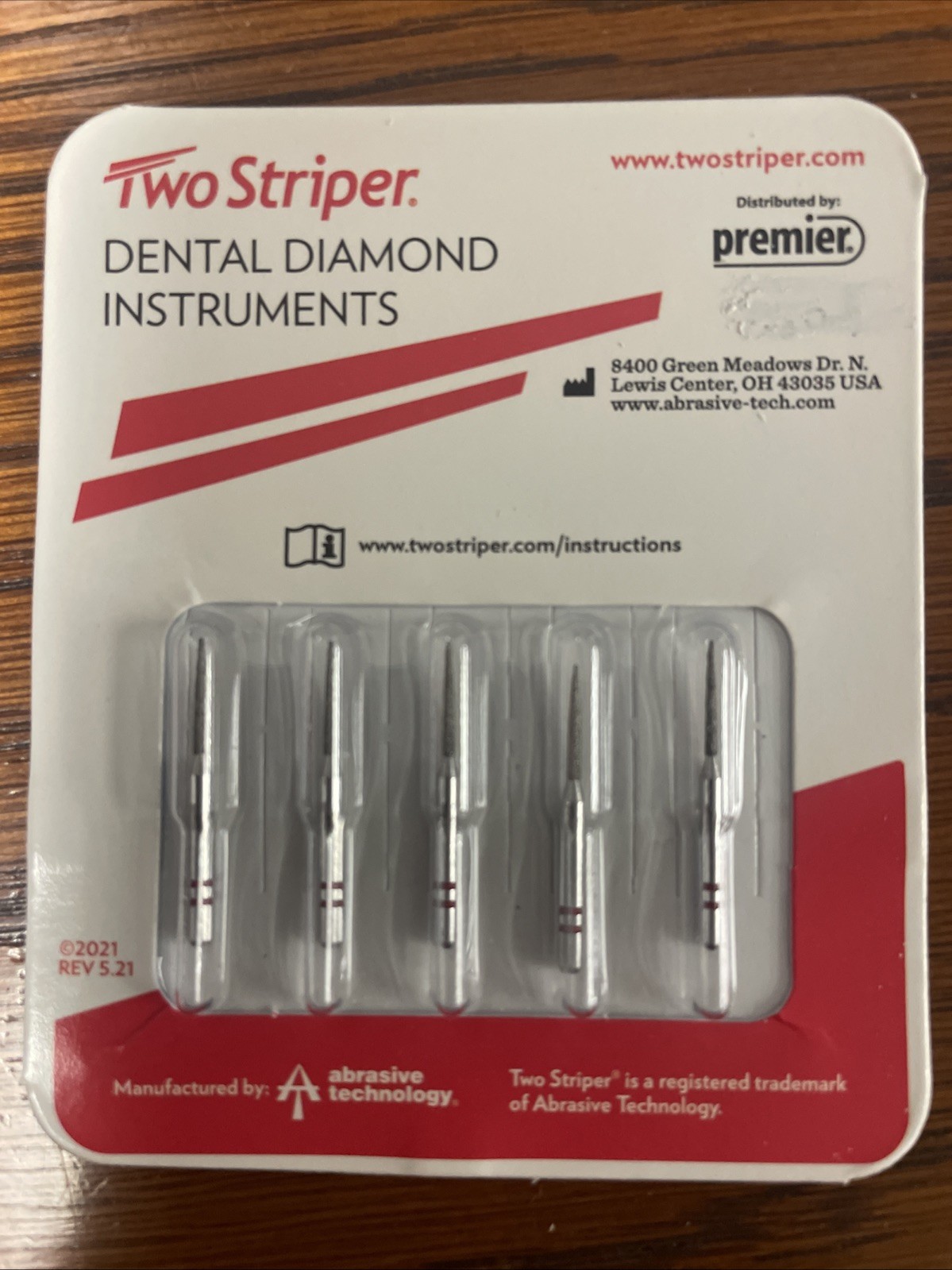 Abrasive Technology Two Striper Various Bundle Diamond Burs 5/Pc 20/pk =100total