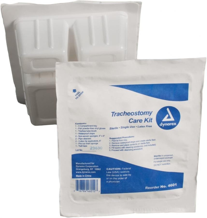 Dynarex Tracheostomy Care Kit, Single Use, free, Sterile, 4601