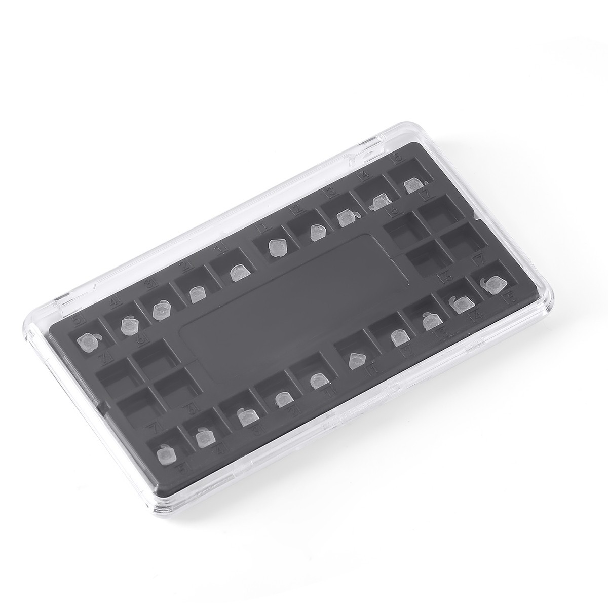 Mid-axis Dental Orthodontic Ceramic Clear Braces Brackets Roth 0.022 Hooks 345