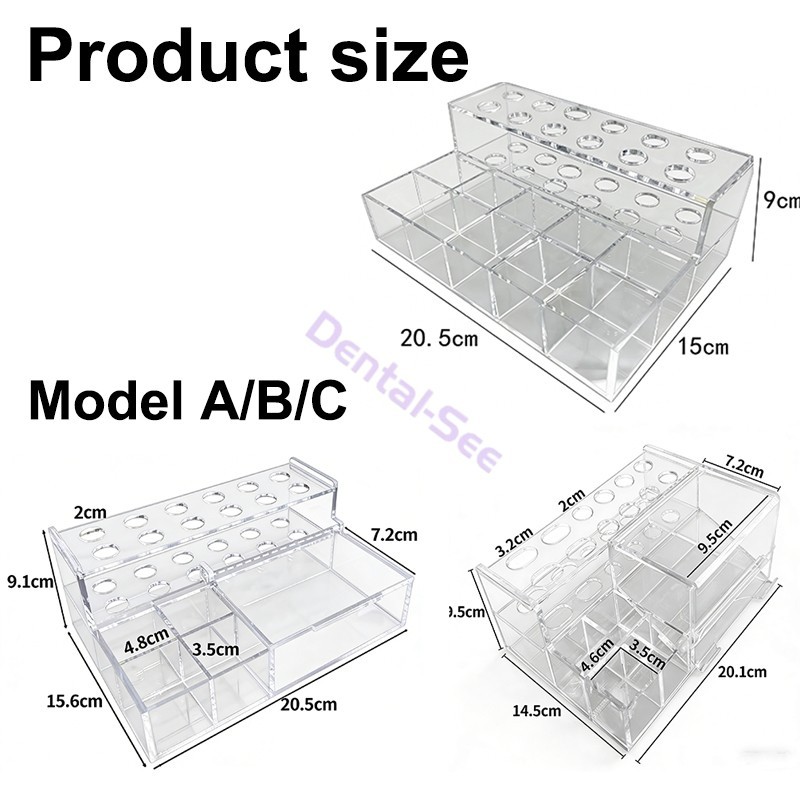 Dental Acrylic Storage Box Resin Composite Material Syringe Holder Storage Case