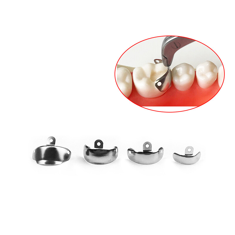 Dental Sectional Matrix Bands M4 3.5-6.5mm Metal Matrices Resin Clamp Clip Ring