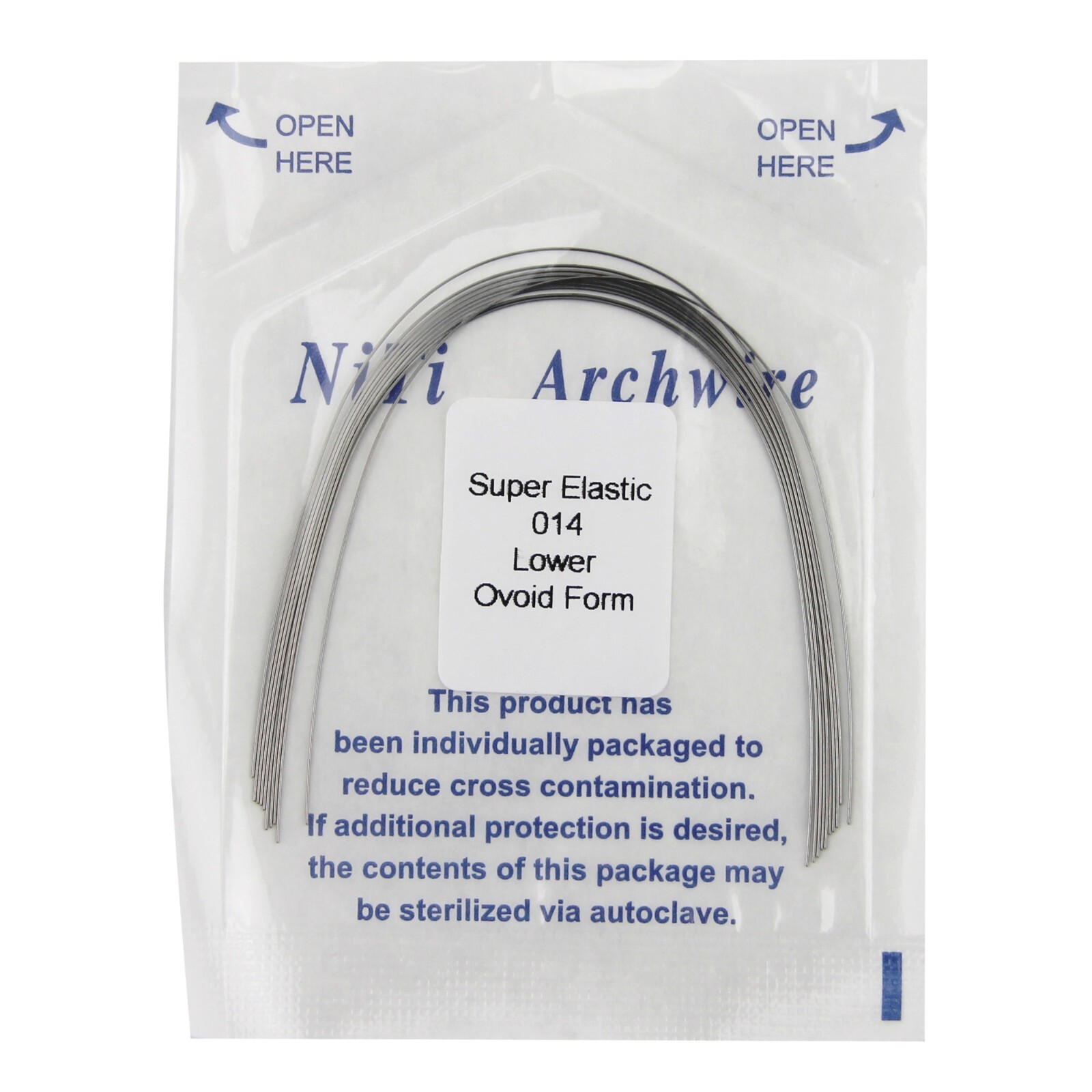 Dental Orthodontic Niti Arch Wires Ovoid Form Round Upper Lower 014 016 018 012