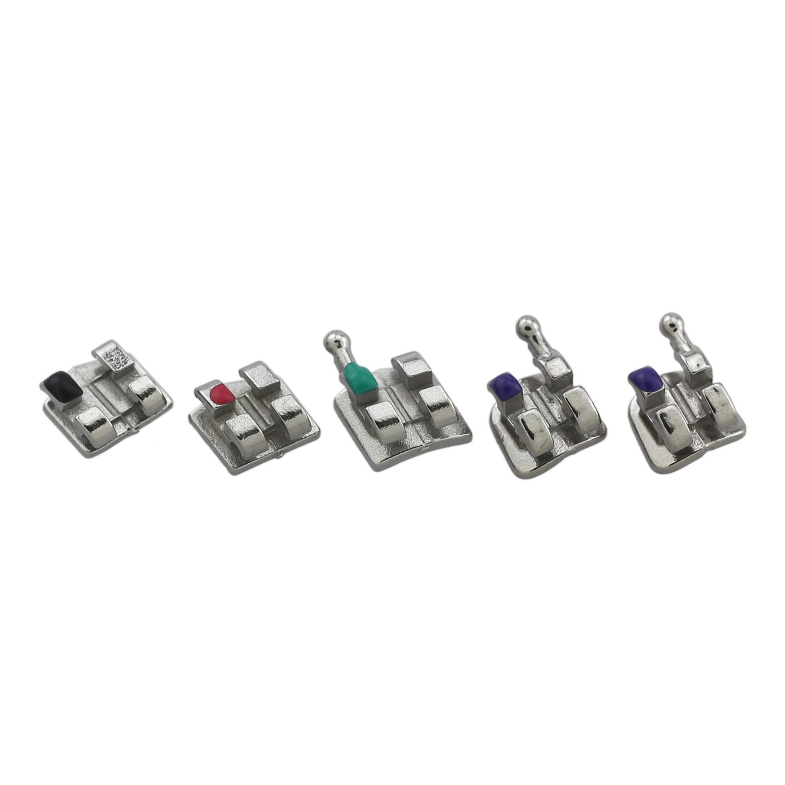Dental Orthodontic Mini Twin MIM Metal Brackets Braces Roth MBT 022345 Hooks 5-5