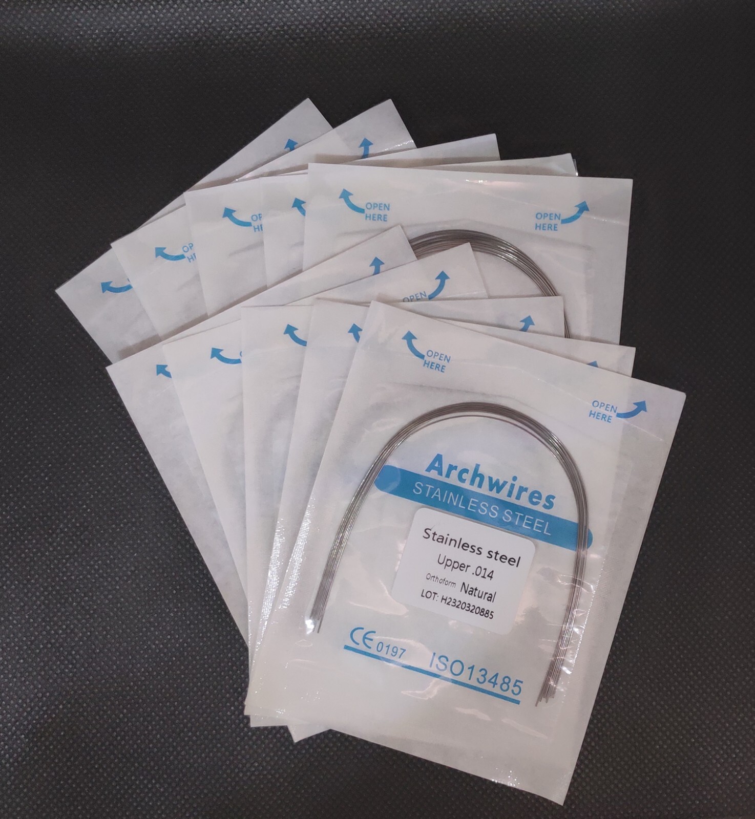 10Packs Dental Super Elastic/Stainless Steel/Thermal Activated Round Arch Wires