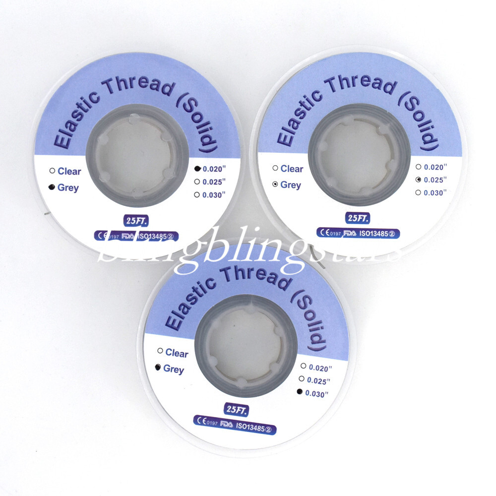 Dental Ortho Elastomer Powerful Solid Elastic Thread Rope 0.020/0.025/0.030