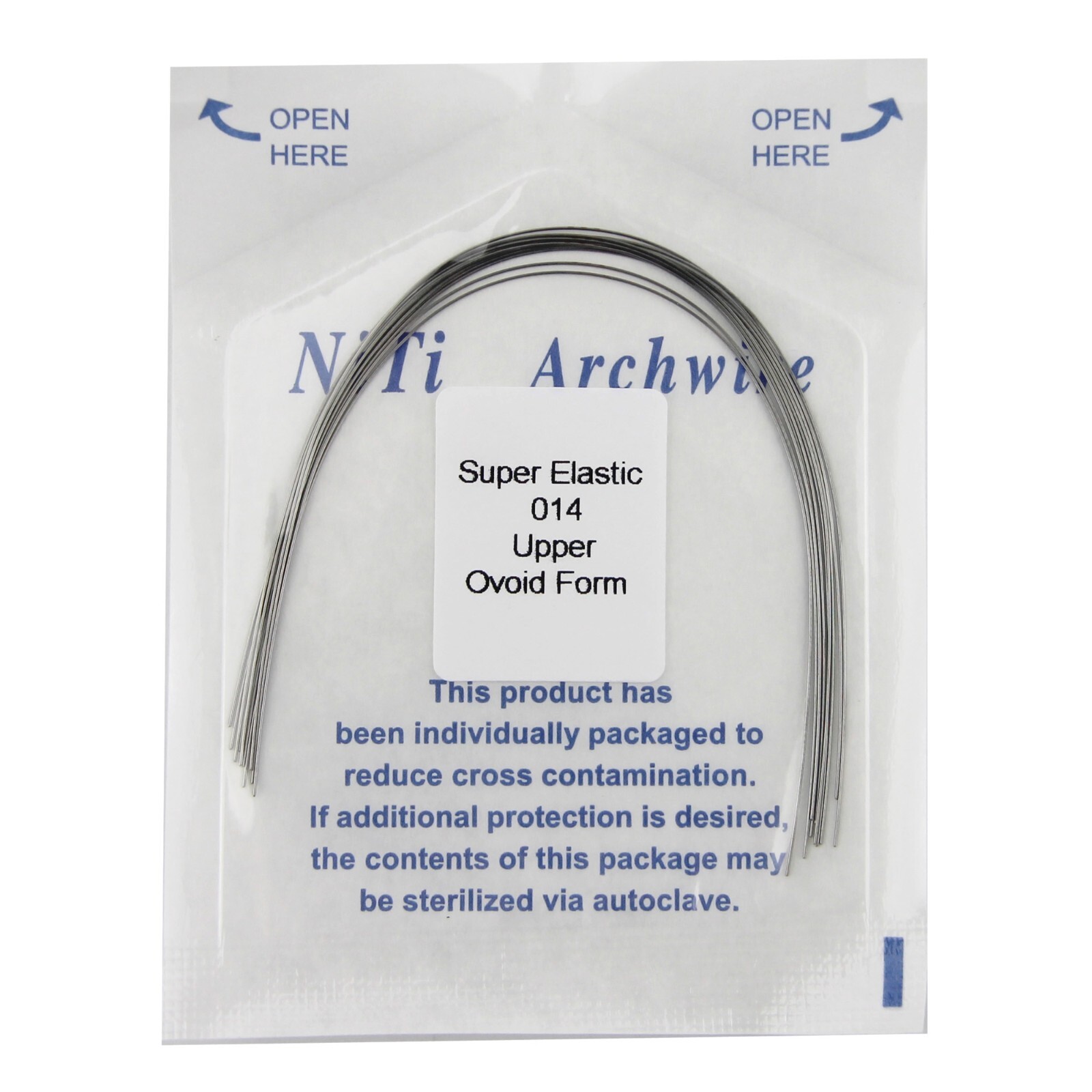 Dental Orthodontic Niti Arch Wires Ovoid Form Round Upper Lower 014 016 018 012