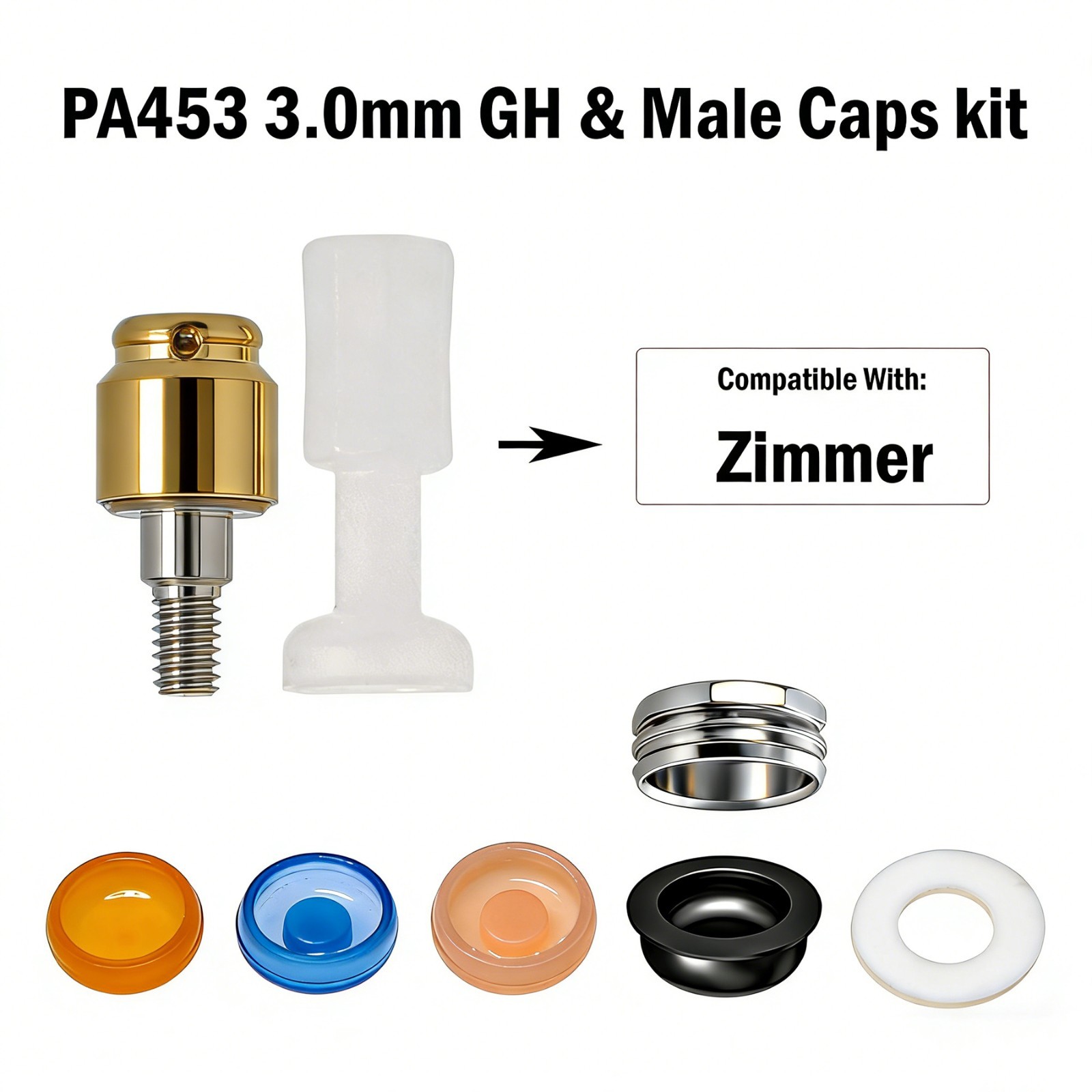 US Dental Zest Locator Abutment for Zimmer Screw-vent 4.5 Internal-Hex Platform