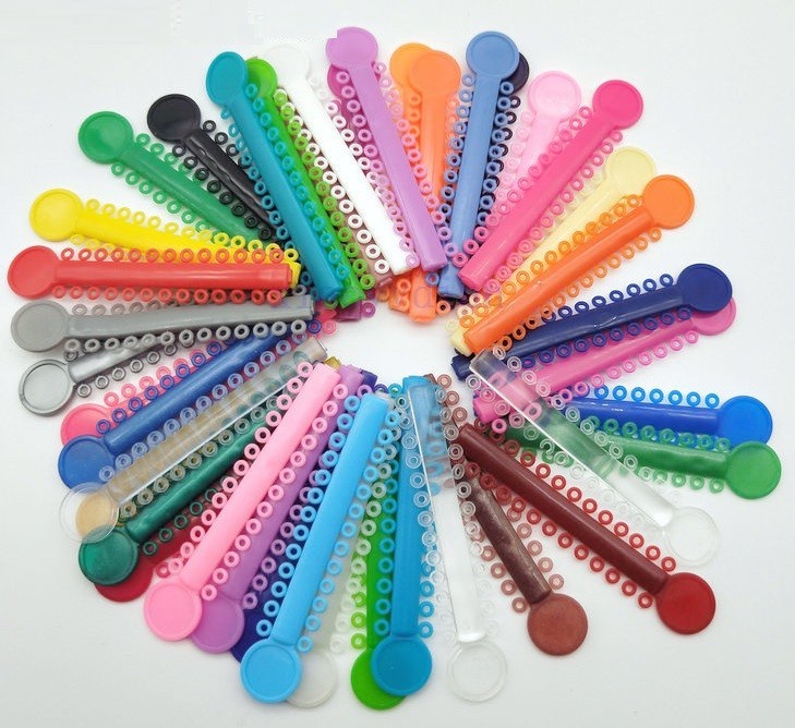 1 bag Dental Orthodontic Elastic Ligature Ties for Brackets Brace Rubber Bands