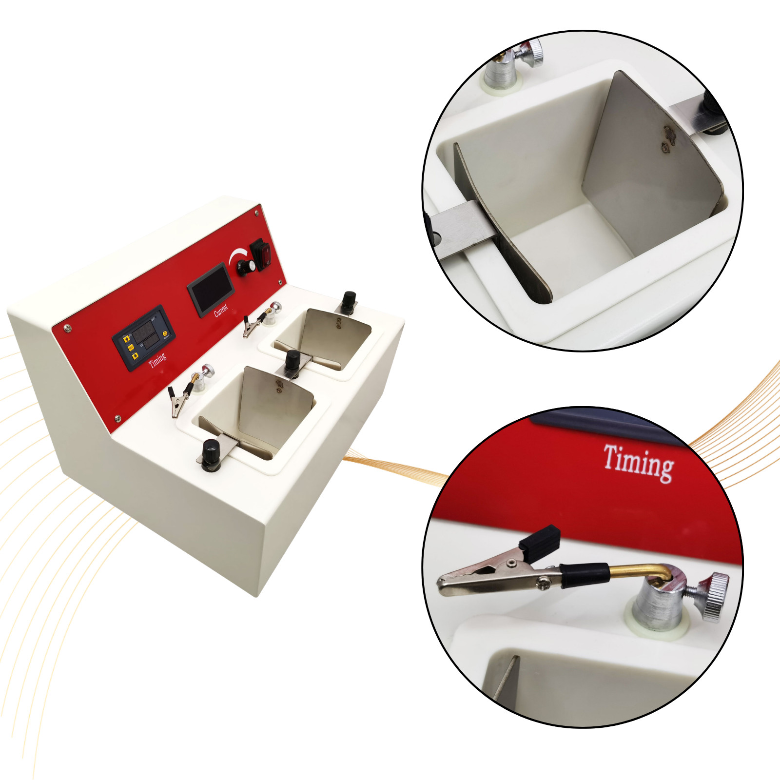 110V Dental Double Slot Electrolytic Polisher Denture Alloy Casting Machine