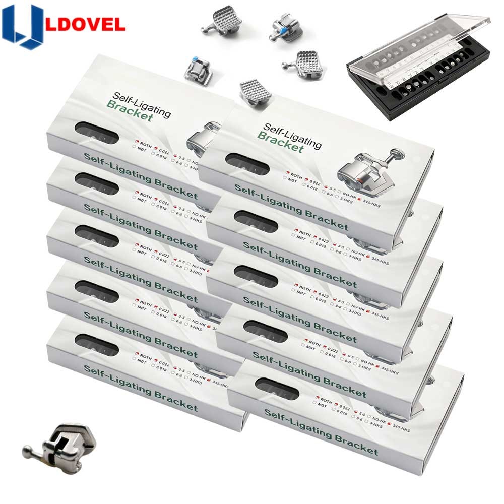 1 box /20pcs Dental Orthodontic Self Ligating Braces Bracket Roth.022 Hooks 345