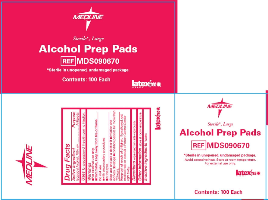 2 Box of 100 Sterile Alcohol Prep Pads,Medium, Qty 200. Latex Free Global