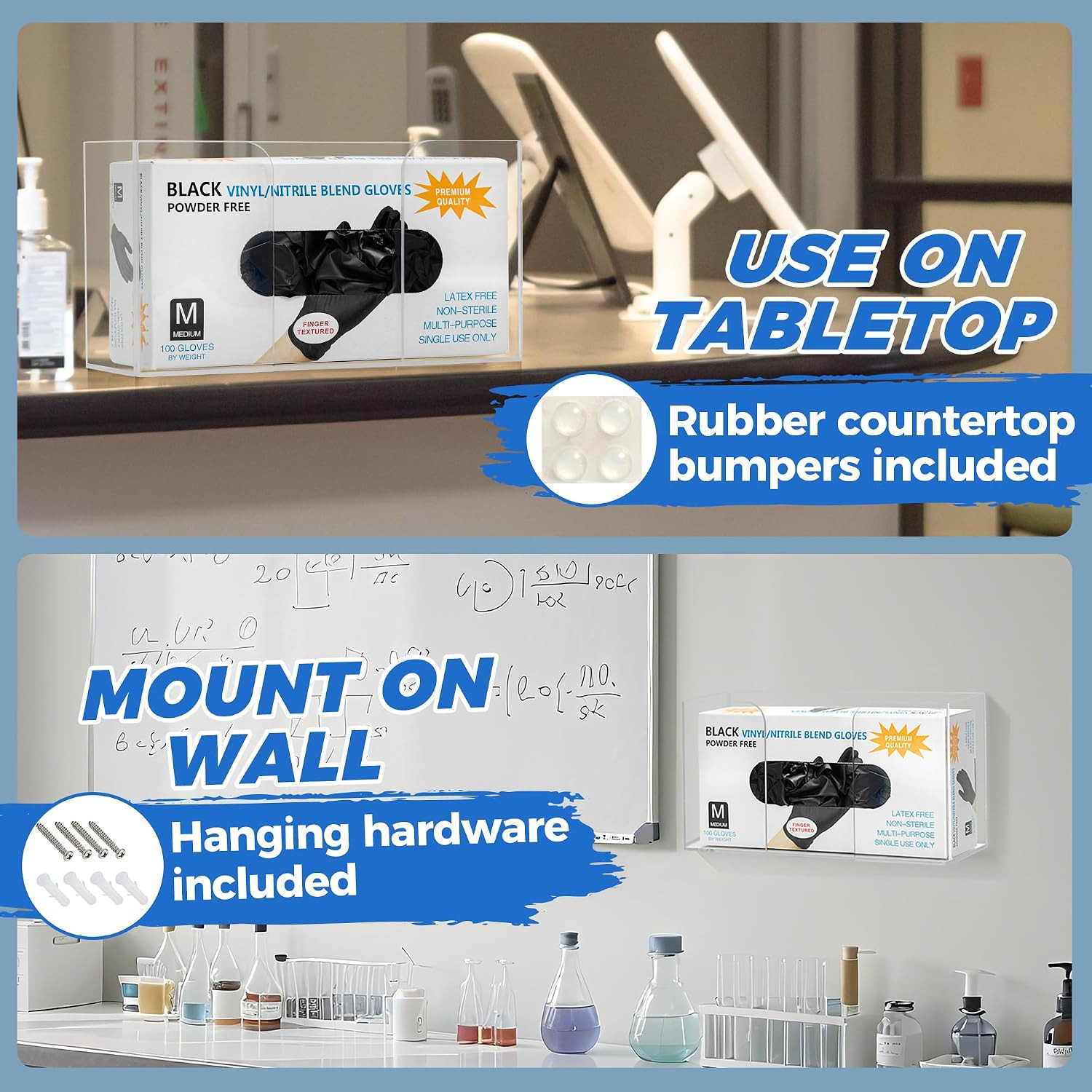 Glove Box Holder Dispenser – Kitchen, Medical, & Latex Gloves Holder Wall Mount
