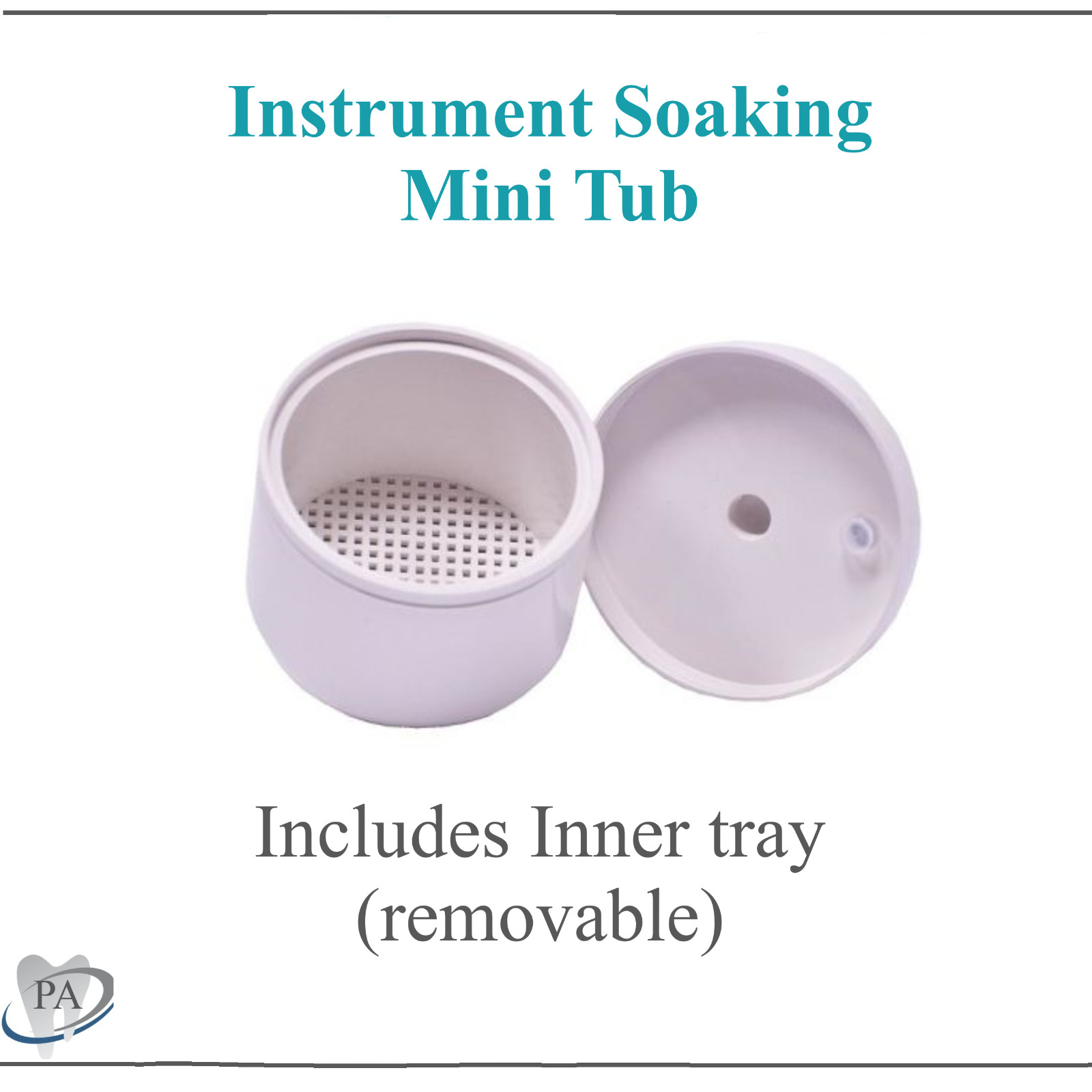 Dental, Tattoo, Medical Bur Tub Soaker Cold Sterilization Mini Germicide Tray