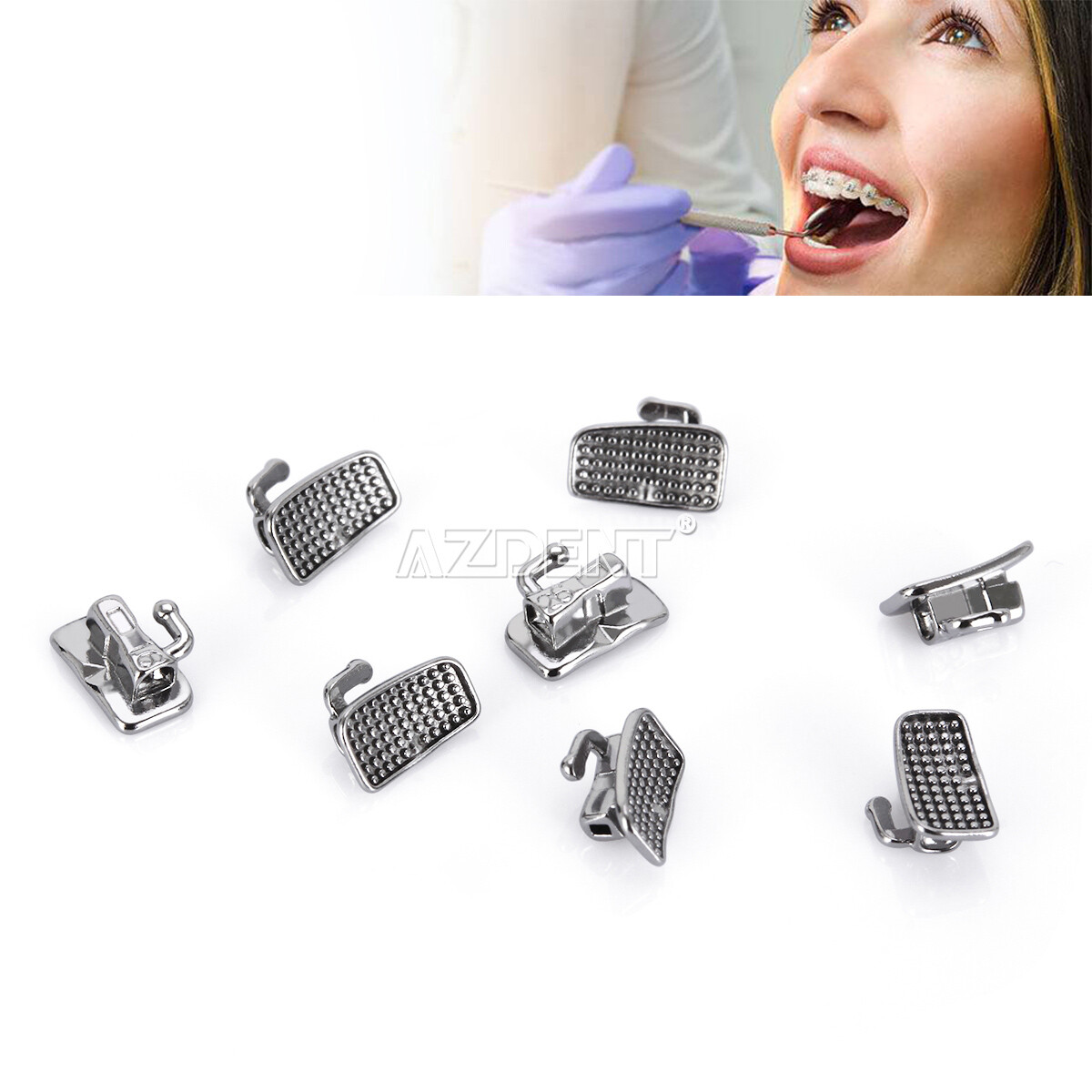 Tubos bucales de ortodoncia dental 1er molar Bondable Roth MBT 022 monobloque