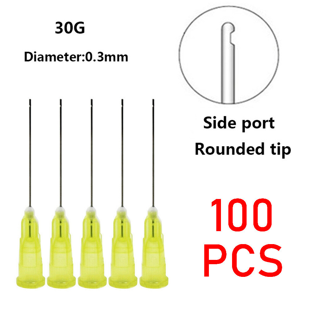 100pcs Dental Endo Irrigation Needle Tip 30GA End-Closed Side Hole Syringes NEW