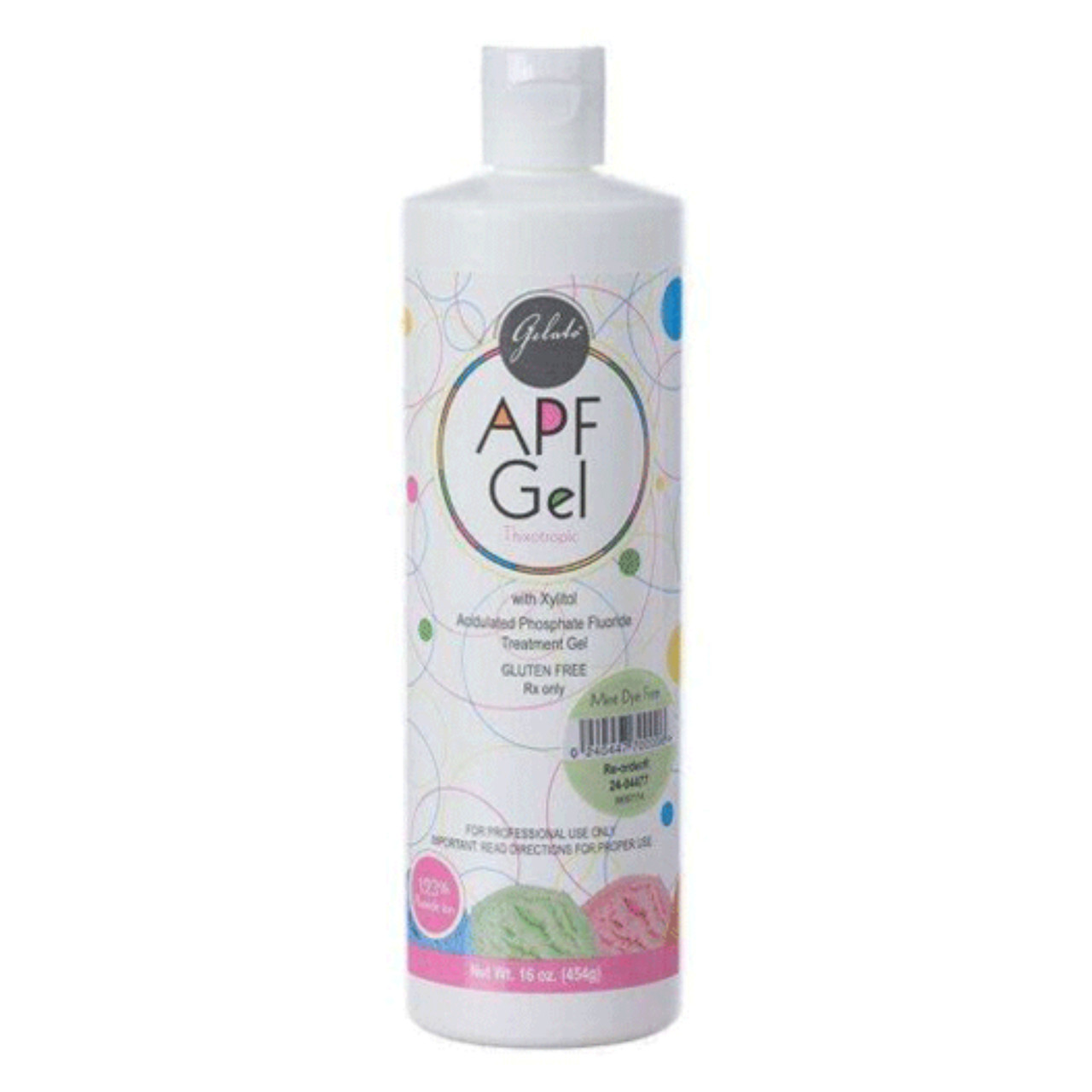 Gelato Fluoride Gel – Mint. 60 Second 1.23% APF Thixotropic Gel. No bitter