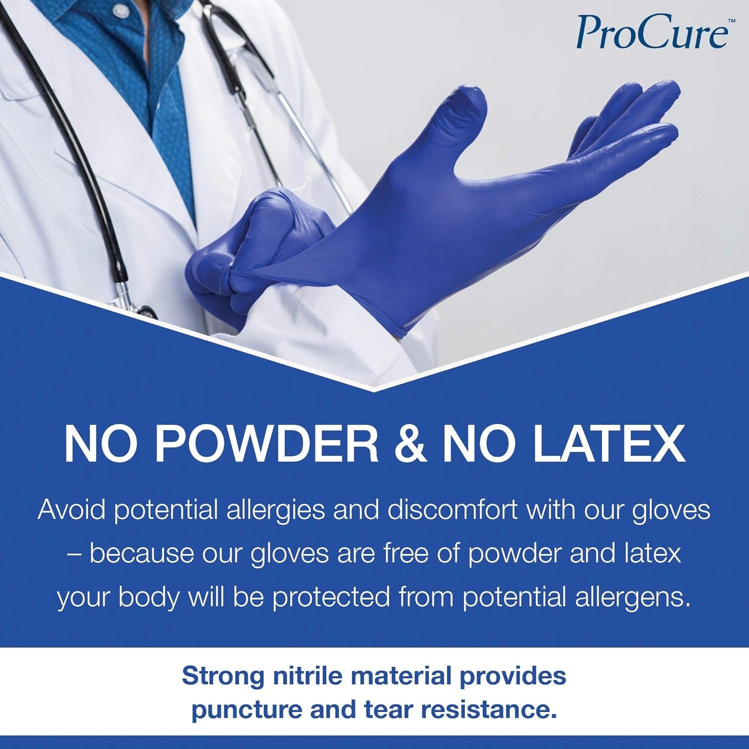 200 Count Nitrile Gloves – Large, Latex Free, Ambidextrous & Powder Free