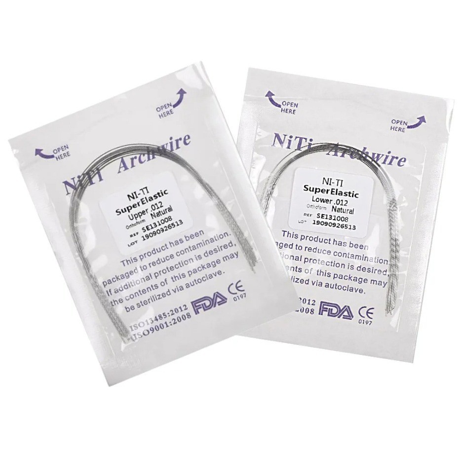 Dental Orthodontic Arch Wire Super Elastic NITI Round Rectangular Natural Form