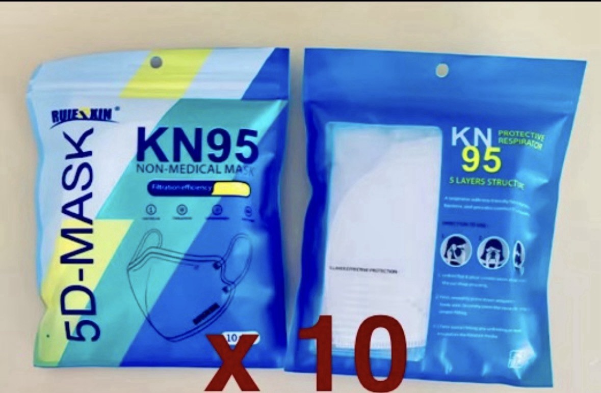 kn95 100 pack Individually Wrapped