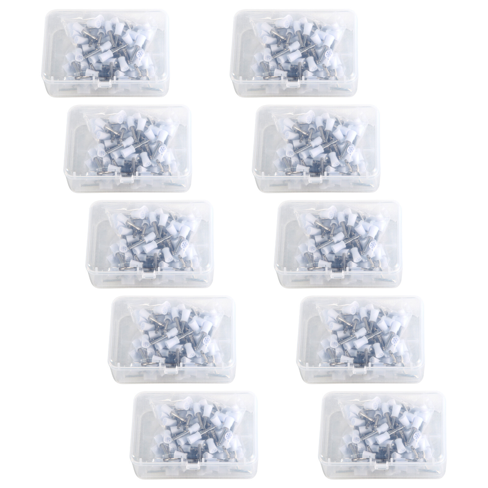 100pcs/box Dental Polishing Polish Cups Prophy Cup Latch Type Brush Rubber white