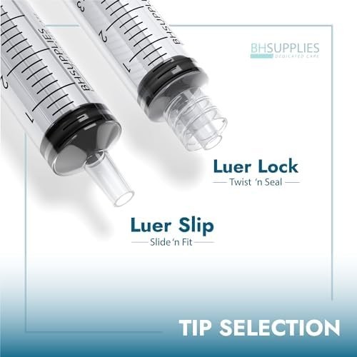 1Ml Luer Slip Tip Syringes (No Needle) – Sterile, Individually Wrapped – 100 Syr