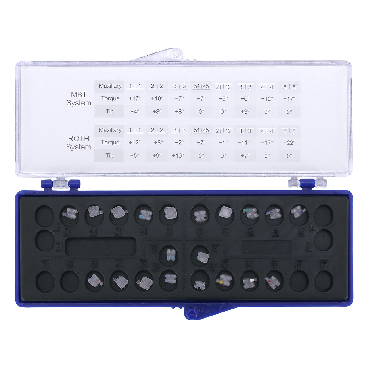 AZDENT Dental Orthodontic Ceramic Brackets Braces Roth MBT 022 /018 Hooks 345