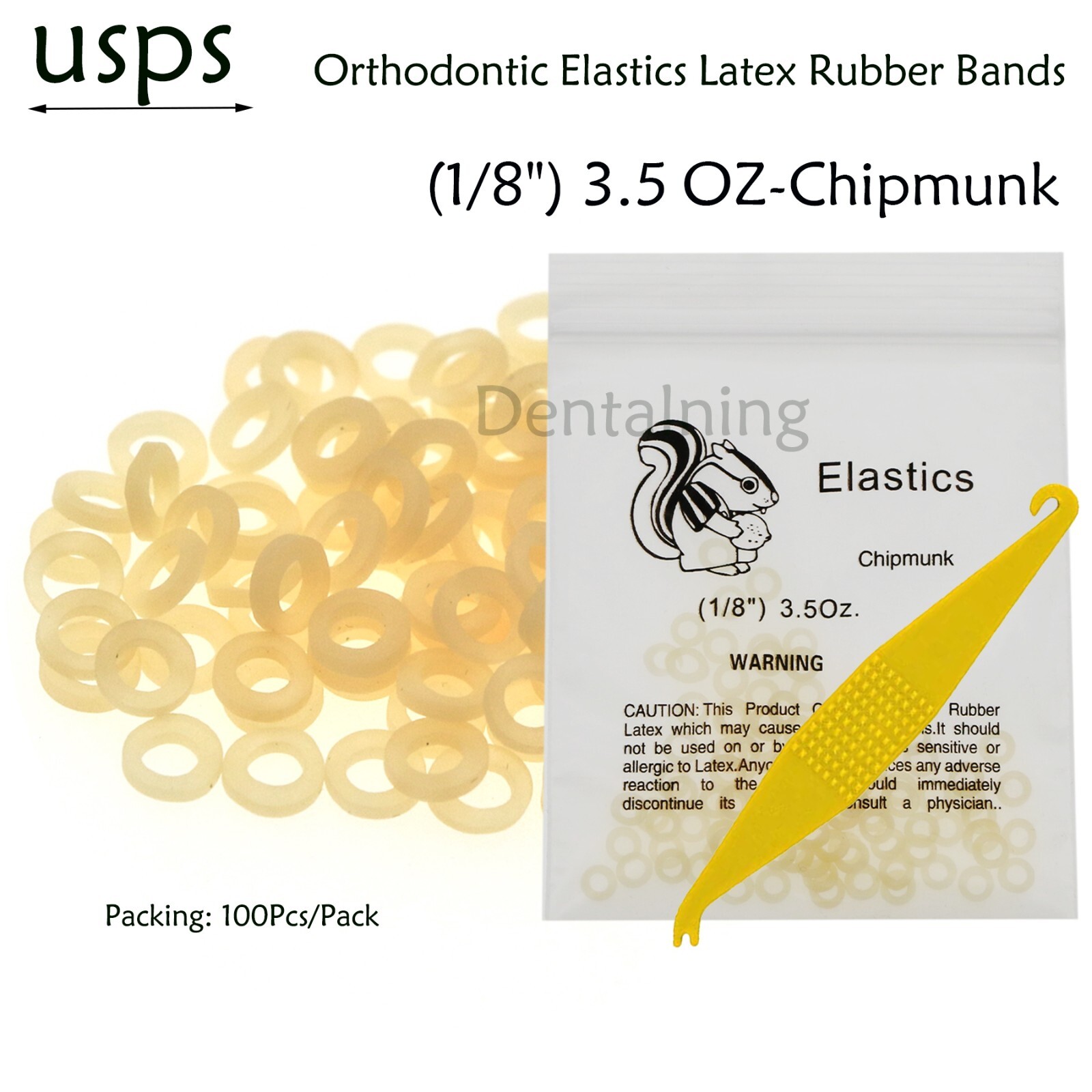 1000Pcs US Dental Orthodontic Rubber Bands Ortho Elastics Latex Braces 3.5 OZ