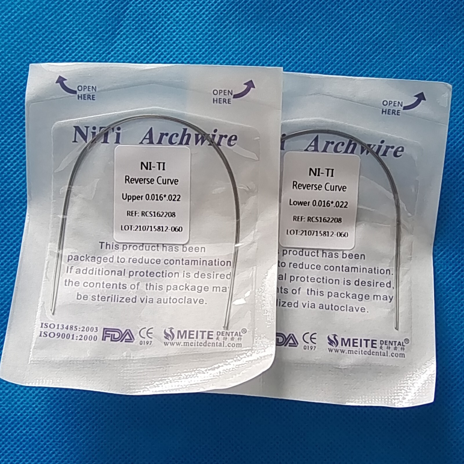 Dental Arco de Ortodoncia Curva Inversa Súper Elástica Niti Arco de Alambres Rec