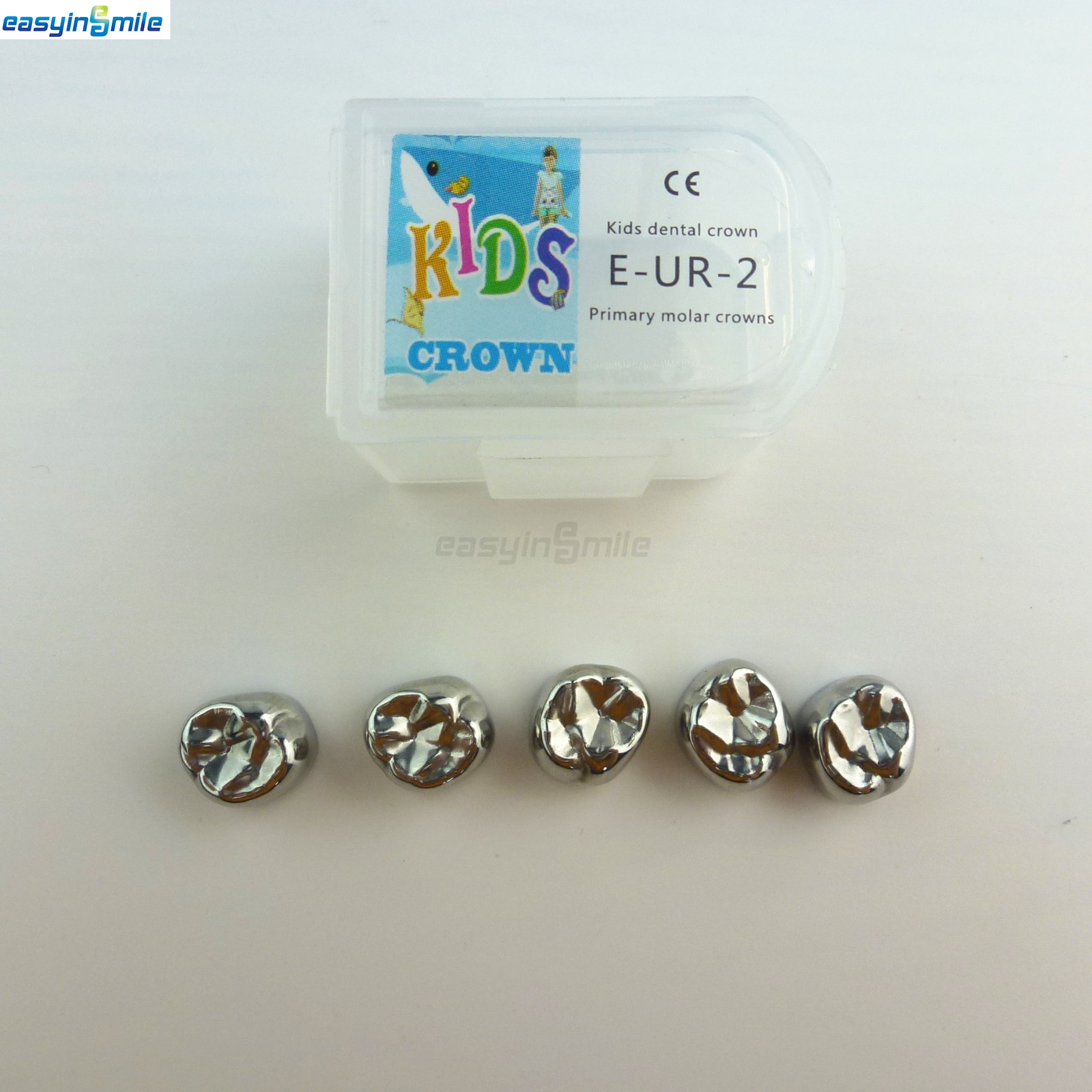 5Pcs/Box Dental Crown For Kids Molar Teeth Stainless Steel All Sizes EASYINSMILE
