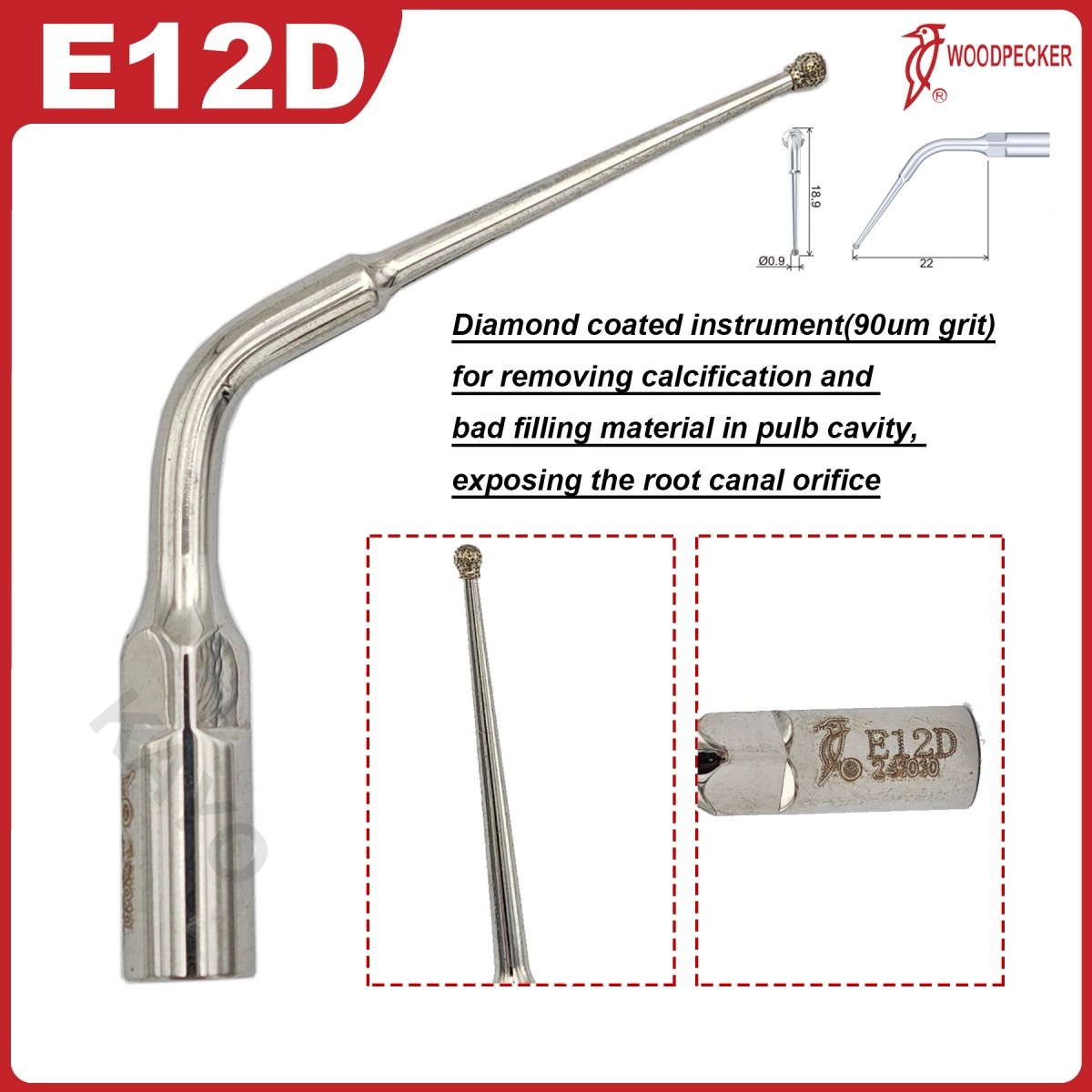 Woodpecker Dental Scaler Tips E Endo treatment tips Fit EMS Ultrasonic Scaler