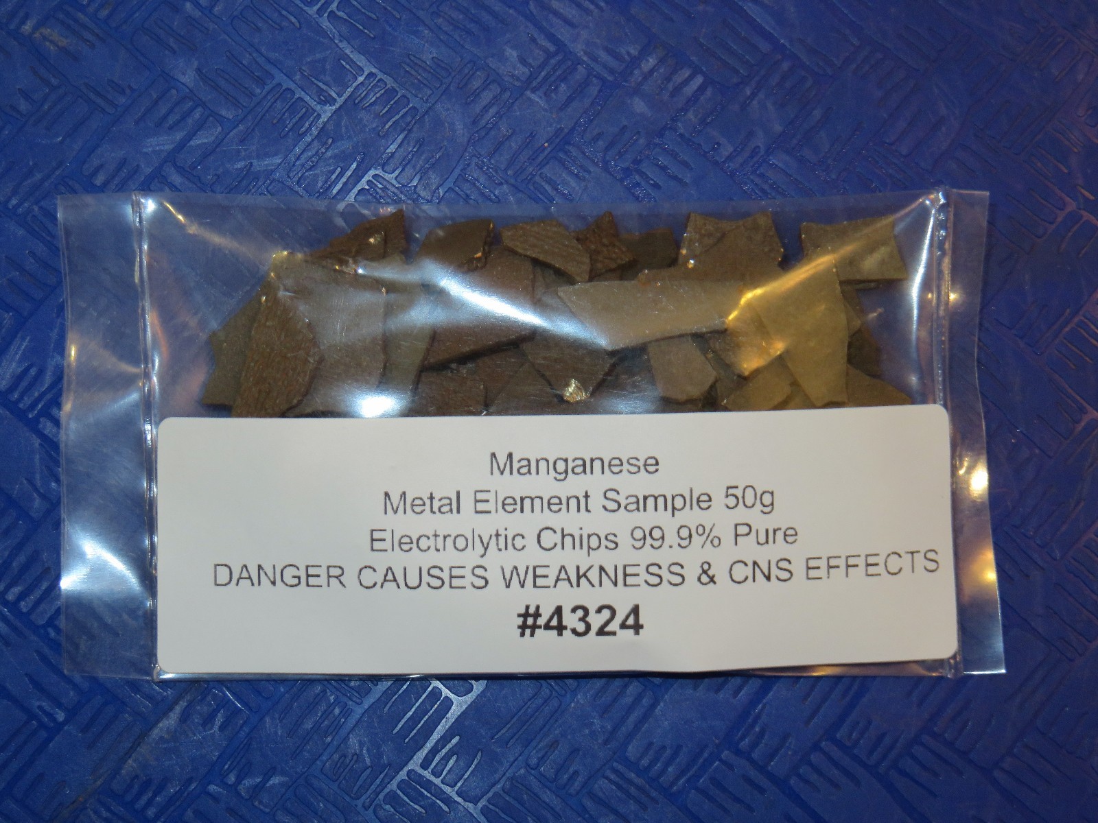 Manganese Metal Element Sample 50g Electrolytic Chips 99.9% Pure Periodic Table