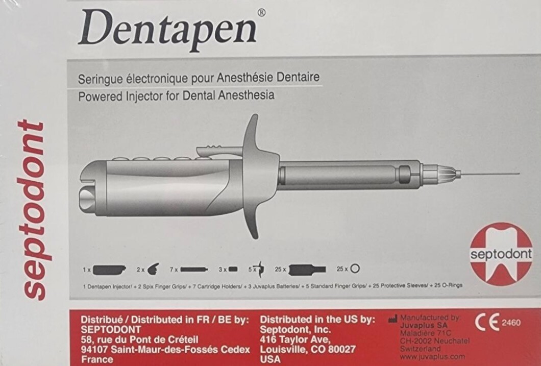 Genuine Dentapen Anes Injector – Kit: 1 Electronic Syringe, 7 Cartridge Holders